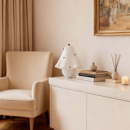 Halcyra Boho-Keramik-Tischlampe