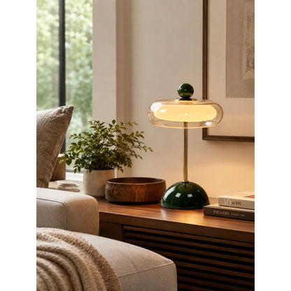 Calvento Art-déco-Glas-Tischleuchte