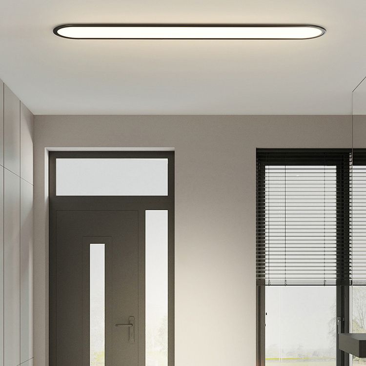 Ovale minimalistische Metalldeckenleuchte Ovalis
