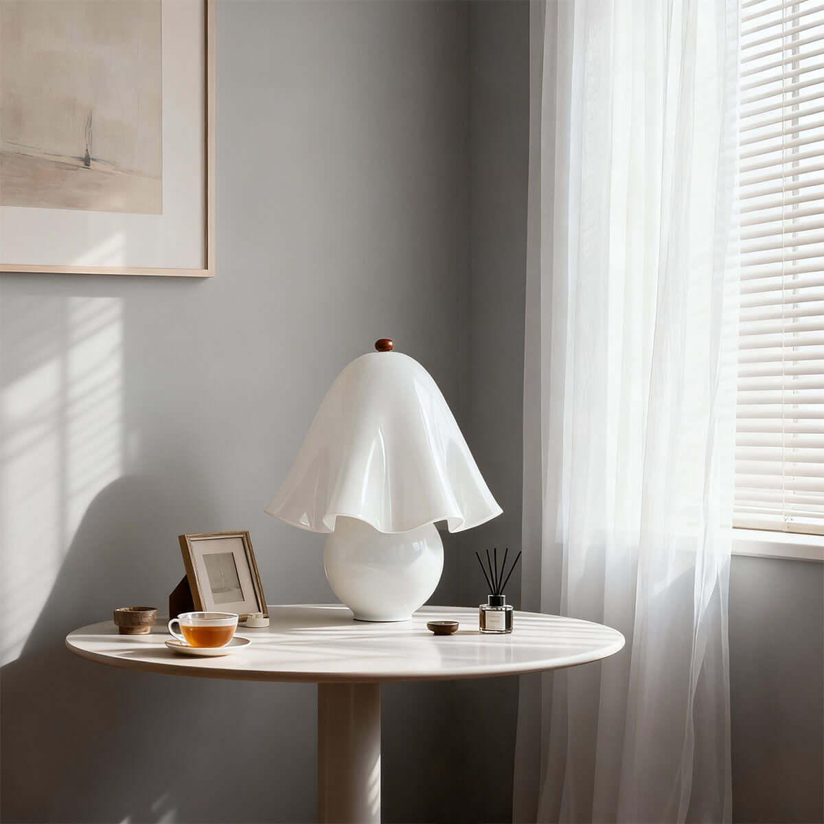 Halcyra Boho-Keramik-Tischlampe