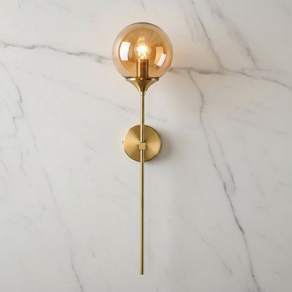 Velmira Wandleuchte mit Glaskugel im Mid-Century-Stil