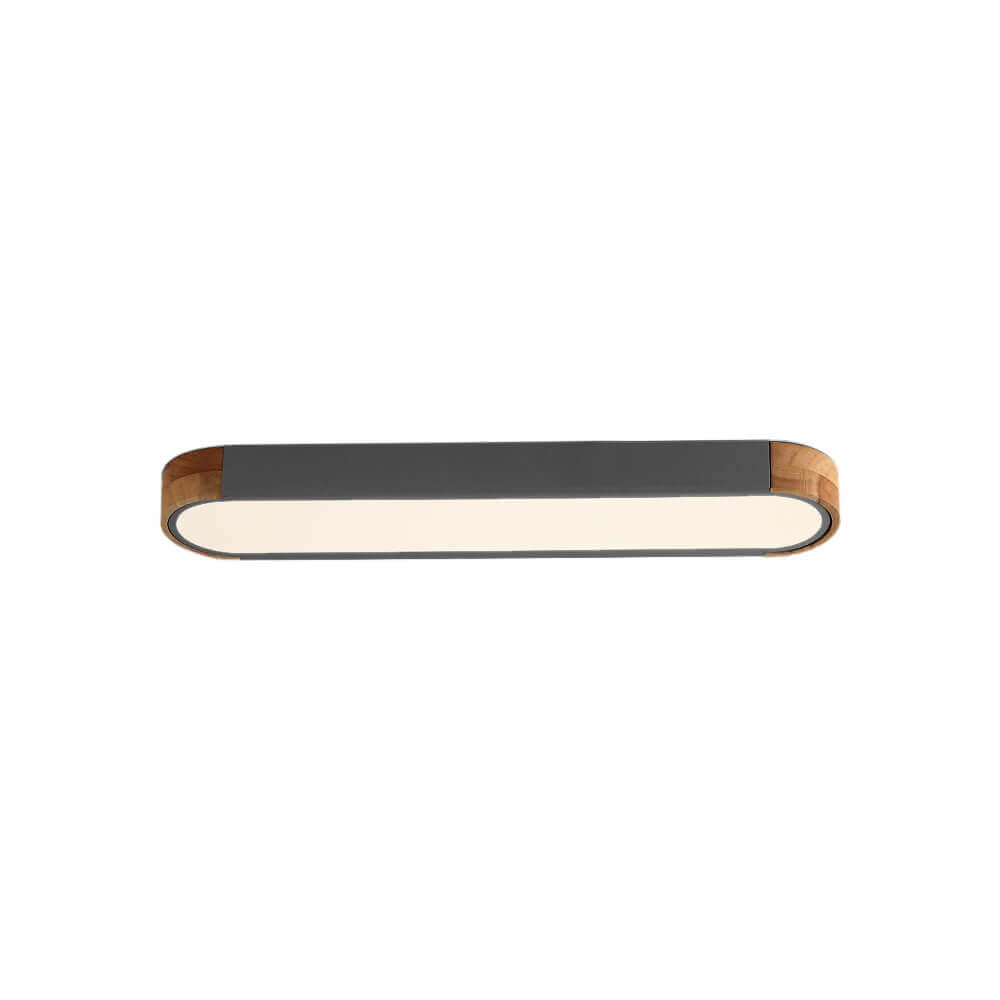 Ovalyn minimalistischer ovaler LED-Deckenleuchte aus Holz