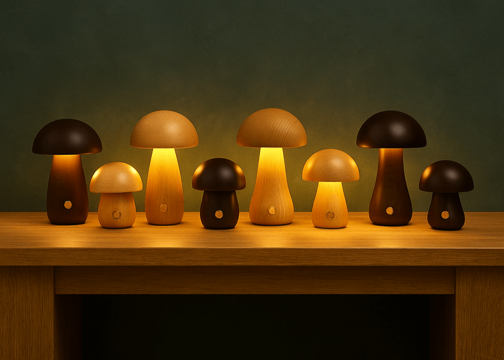 Fungara skandinavische Holz-Tischlampe