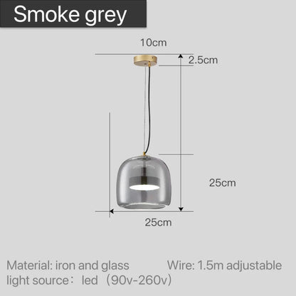 Getöntes Glas-Pendelleuchte Lumira Nordic