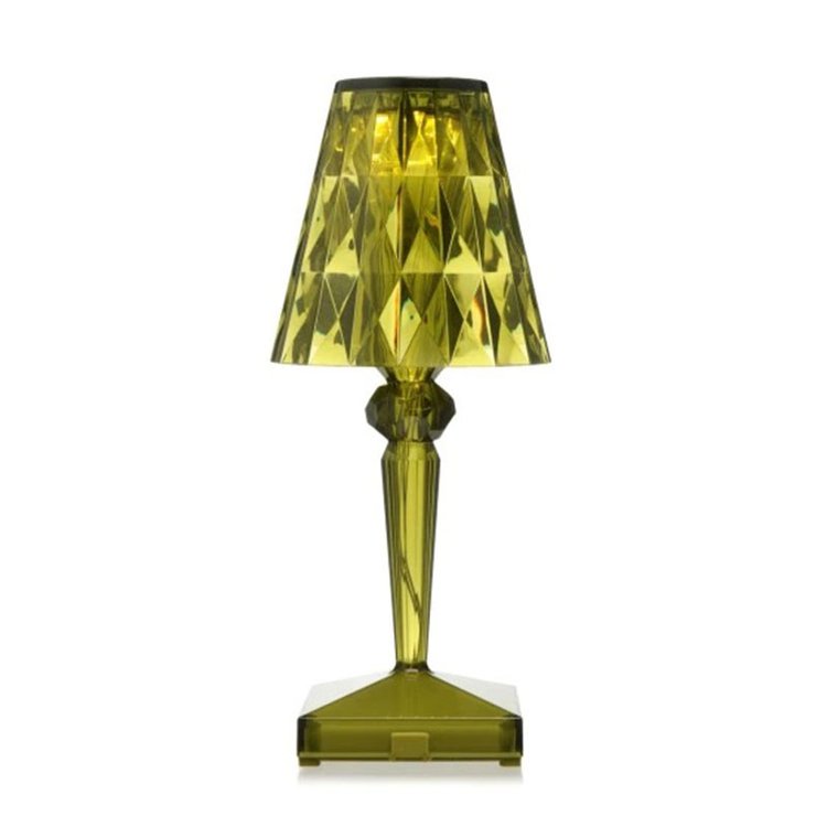 Prismara facettierte kabellose Kristall-Tischlampe