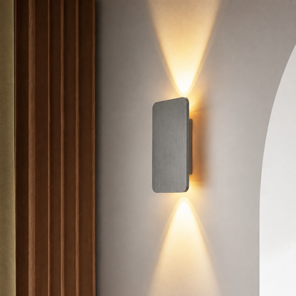 Rechteckige Metall-LED-Wandleuchte