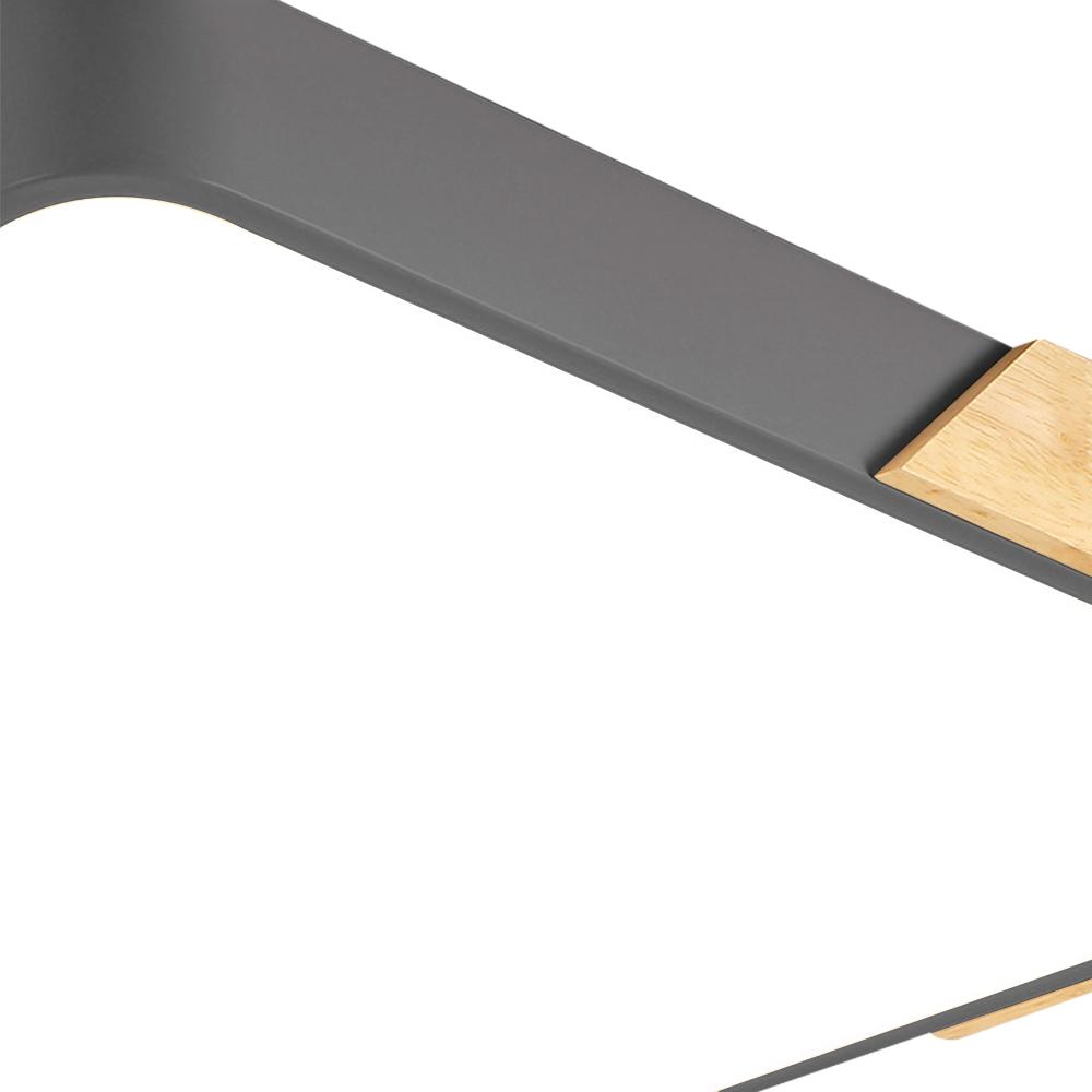 Quadrova rechteckige skandinavische LED-Deckenleuchte aus Holz