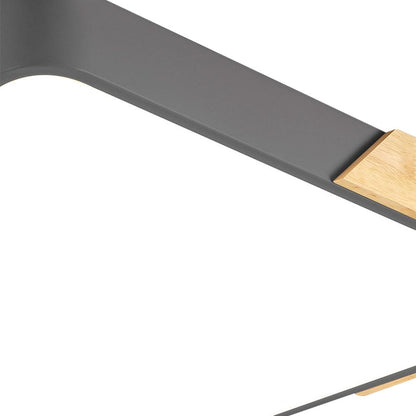 Quadrova rechteckige skandinavische LED-Deckenleuchte aus Holz