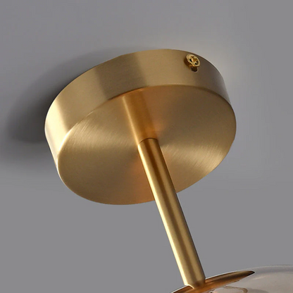 Velsora moderne Deckenleuchte aus Kupfer und Glas