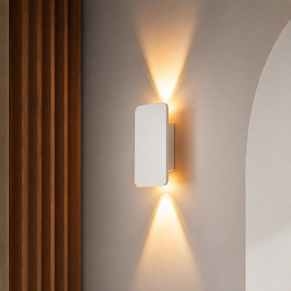 Rechteckige Metall-LED-Wandleuchte
