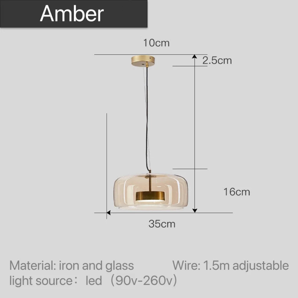 Getöntes Glas-Pendelleuchte Lumira Nordic