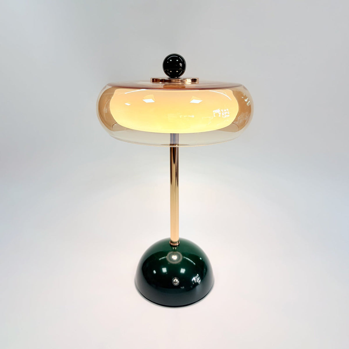 Calvento Art-déco-Glas-Tischleuchte