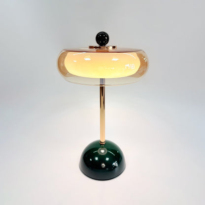 Calvento Art-déco-Glas-Tischleuchte