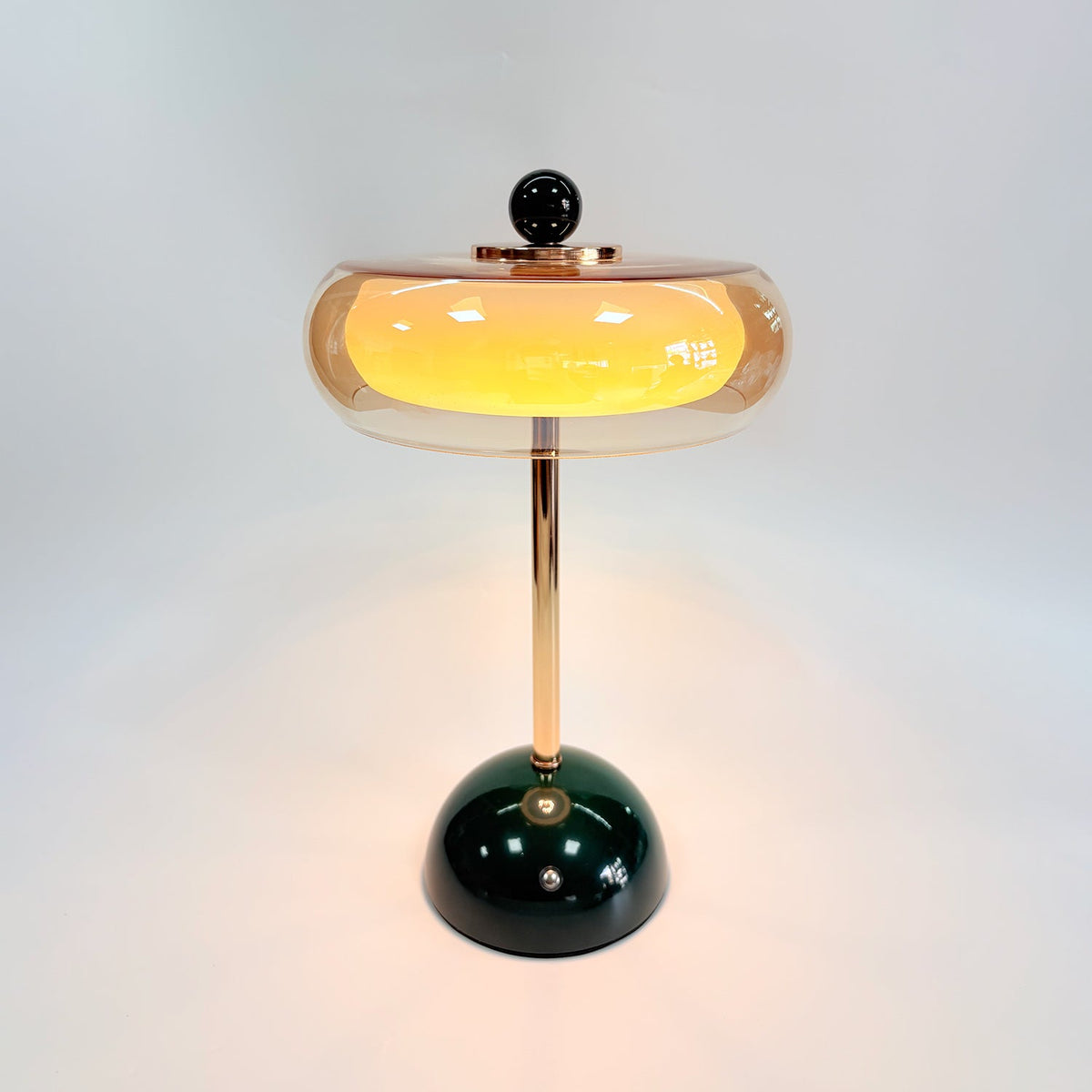 Calvento Art-déco-Glas-Tischleuchte