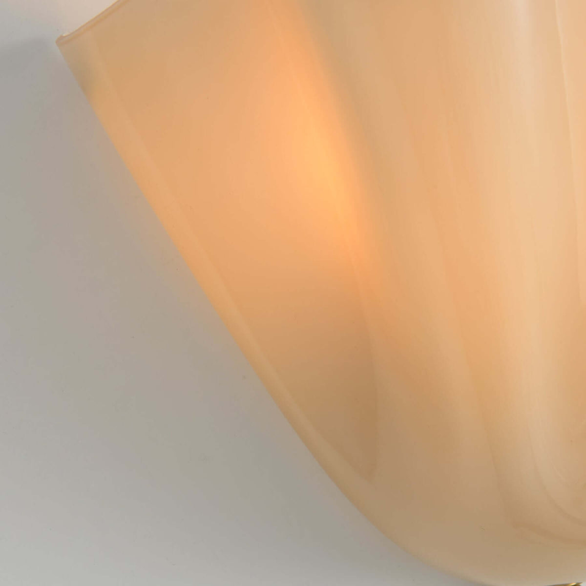 Wandleuchte aus Drapé-Glas