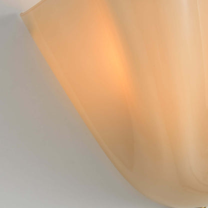 Wandleuchte aus Drapé-Glas