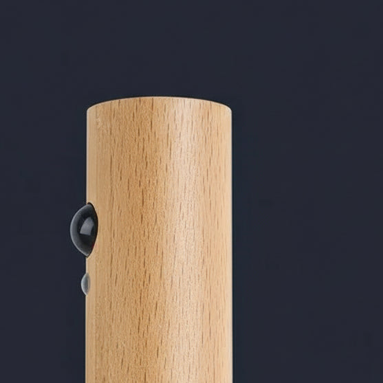 Minimalistische Wandleuchte aus Holz von Oakmira mit Bewegungsmelder