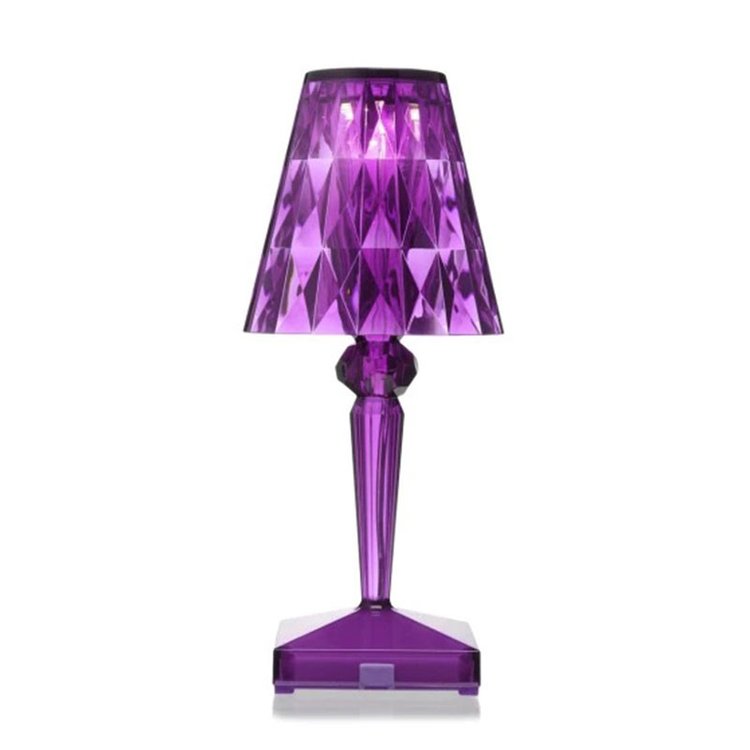 Prismara facettierte kabellose Kristall-Tischlampe
