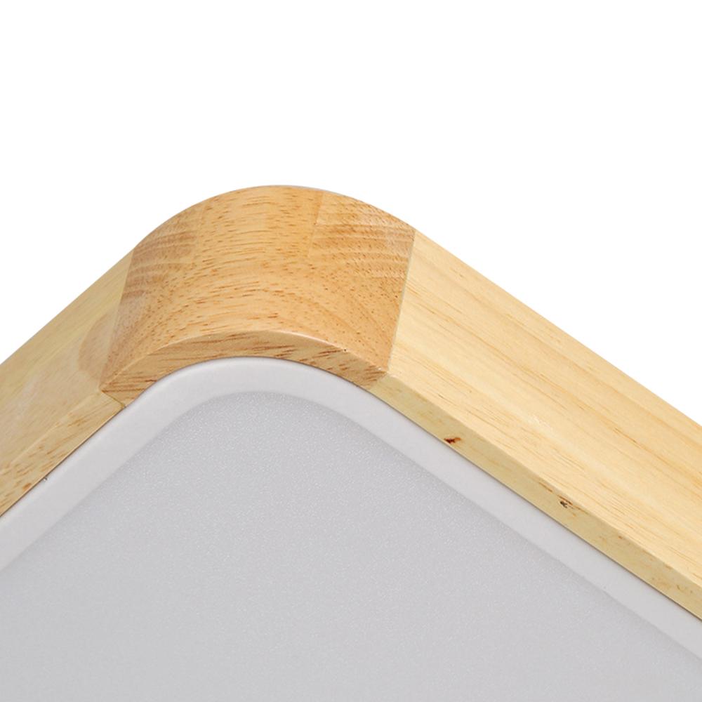 Quadrova rechteckige skandinavische LED-Deckenleuchte aus Holz