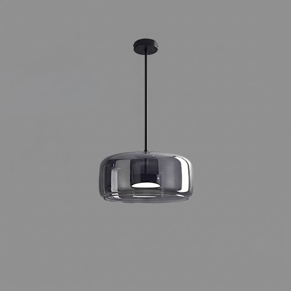 Handgeblasene Pendelleuchte mit Glasglocke
