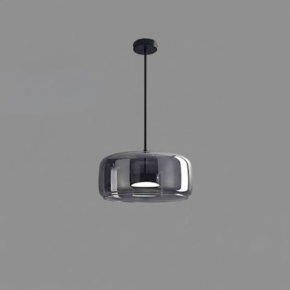 Handgeblasene Pendelleuchte mit Glasglocke