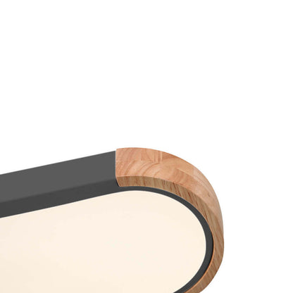 Ovalyn minimalistischer ovaler LED-Deckenleuchte aus Holz