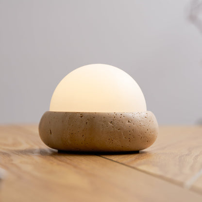 Orlando Wabi-Sabi-Travertin-Tischlampe