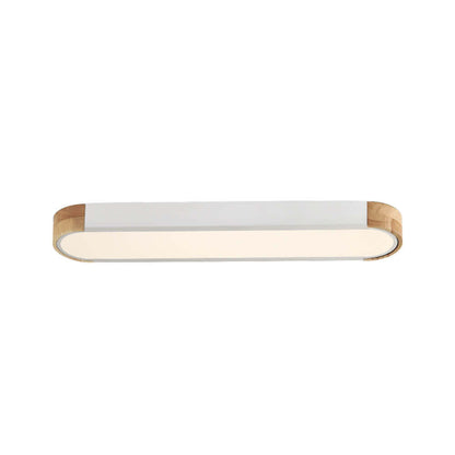Ovalyn minimalistischer ovaler LED-Deckenleuchte aus Holz
