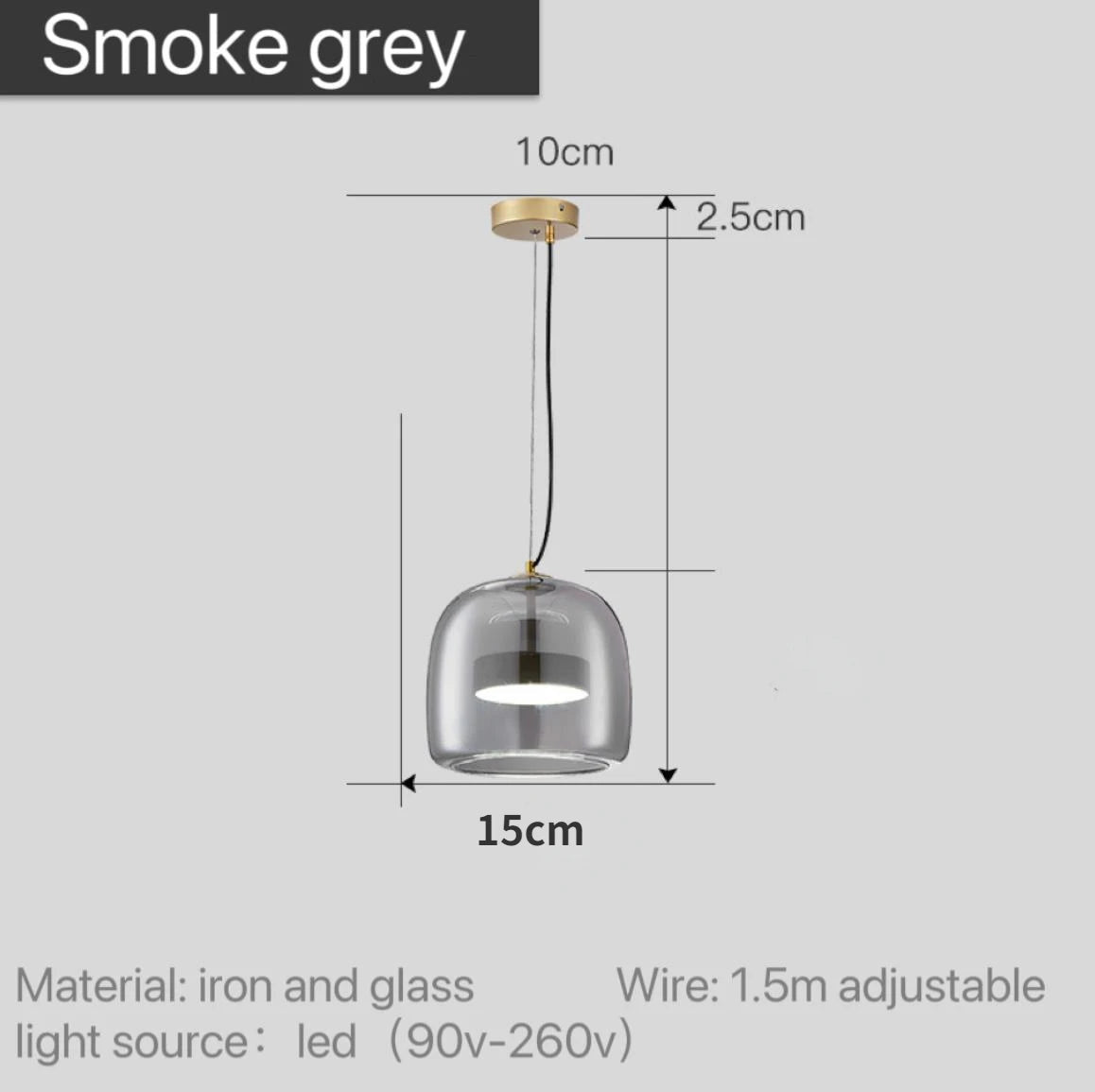 Getöntes Glas-Pendelleuchte Lumira Nordic