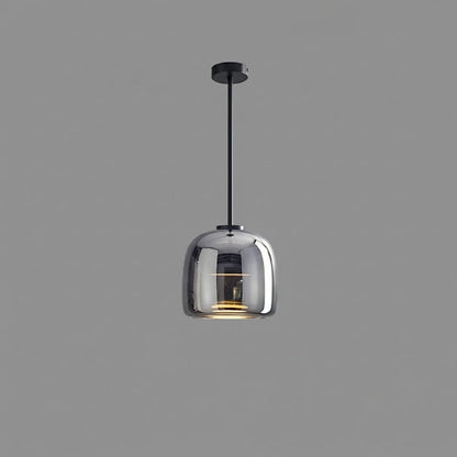 Handgeblasene Pendelleuchte mit Glasglocke