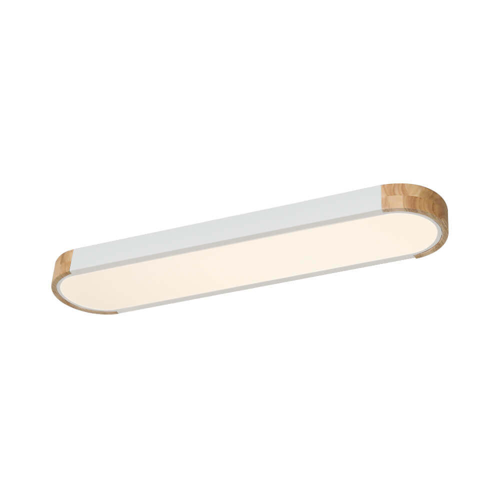 Ovalyn minimalistischer ovaler LED-Deckenleuchte aus Holz
