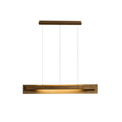 Lineare Holz-LED-Pendelleuchte