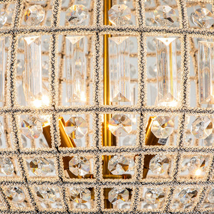 Crystavelle Regency-Messing-Kristallkugel-Kronleuchter