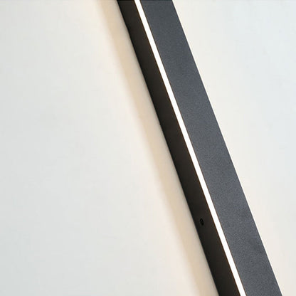 Veldrin minimalistisches, schlankes schwarzes Außen-Wandlicht aus Metall