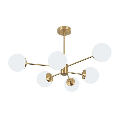 Sputnik-Opal-Kugelleuchter