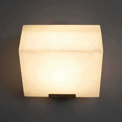 Skulpturale Alabaster-Wandleuchte