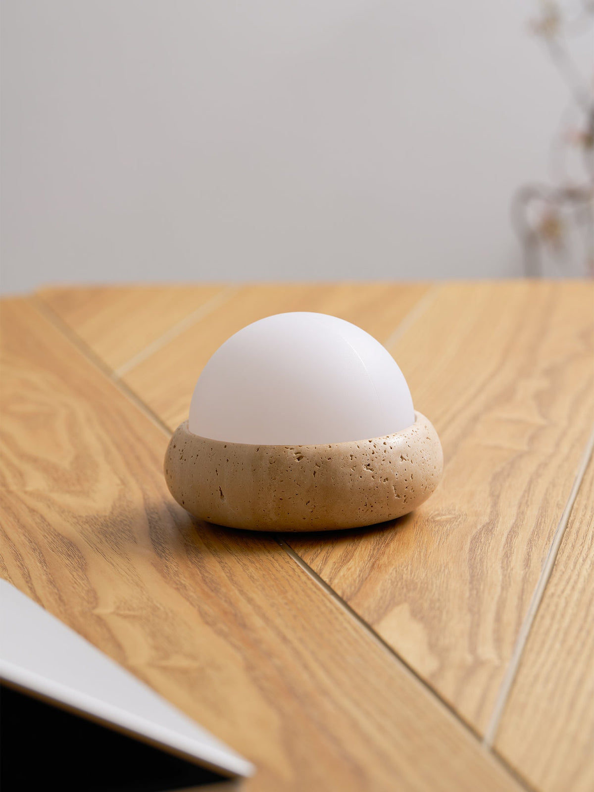 Orlando Wabi-Sabi-Travertin-Tischlampe