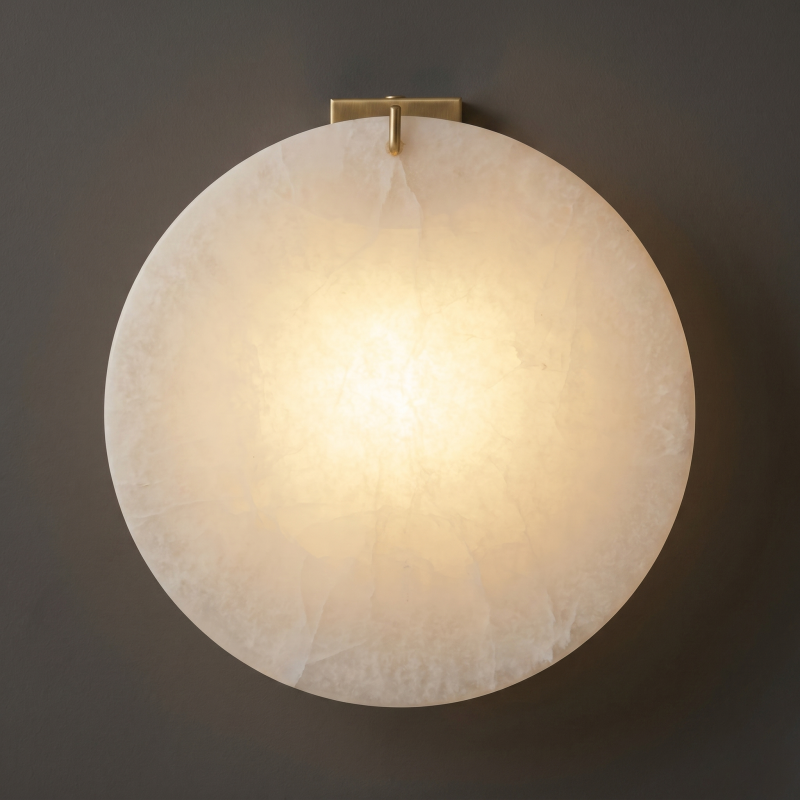 Skulpturale Alabaster-Wandleuchte