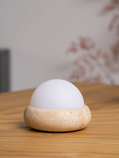 Orlando Wabi-Sabi-Travertin-Tischlampe