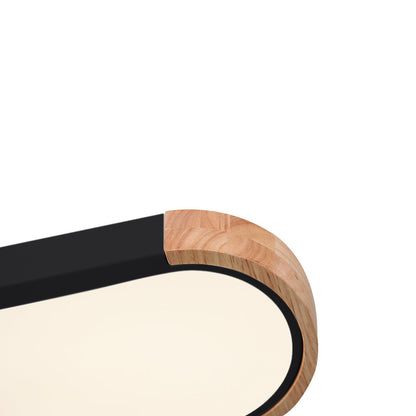 Ovalyn minimalistischer ovaler LED-Deckenleuchte aus Holz