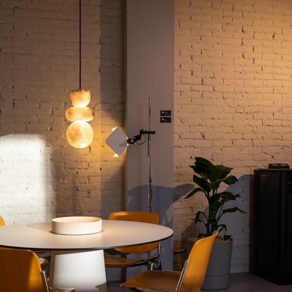Gestapelte Alabaster-Pendelleuchte