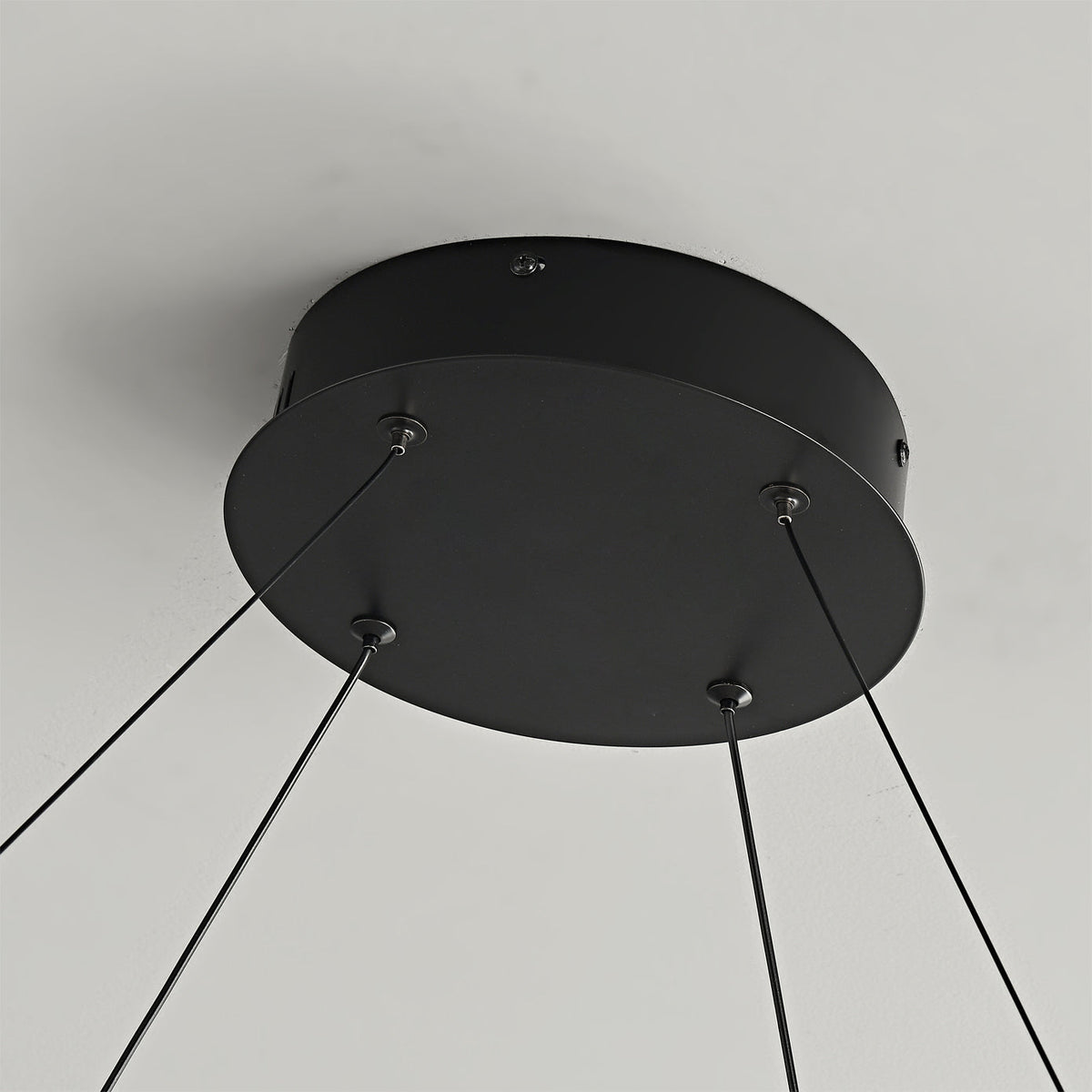 Doppelring-Walnuss-LED-Kronleuchter