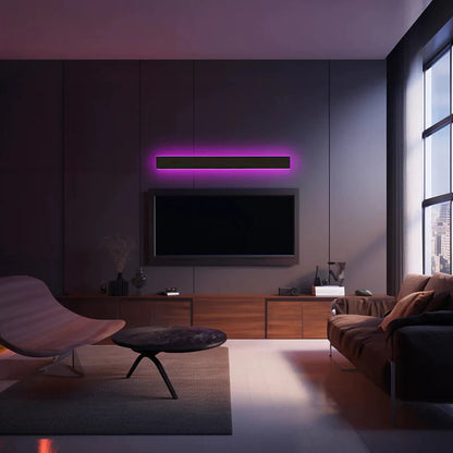 Veldrin minimalistisches, schlankes schwarzes Außen-Wandlicht aus Metall