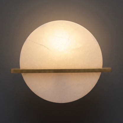 Skulpturale Alabaster-Wandleuchte