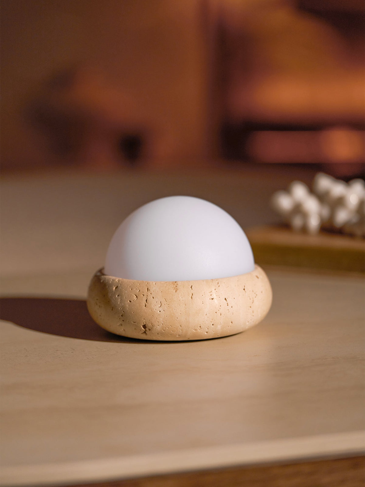 Orlando Wabi-Sabi-Travertin-Tischlampe