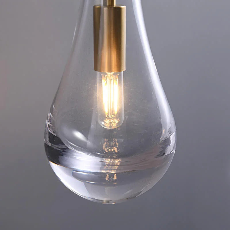 Tropfenförmige Glas-Wandleuchte