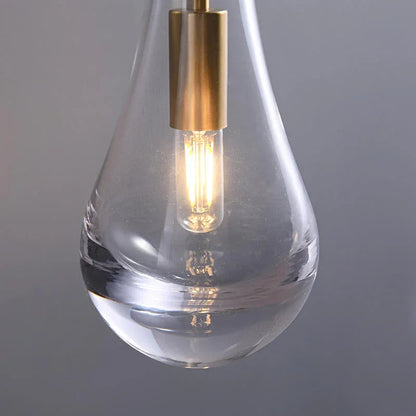 Tropfenförmige Glas-Wandleuchte