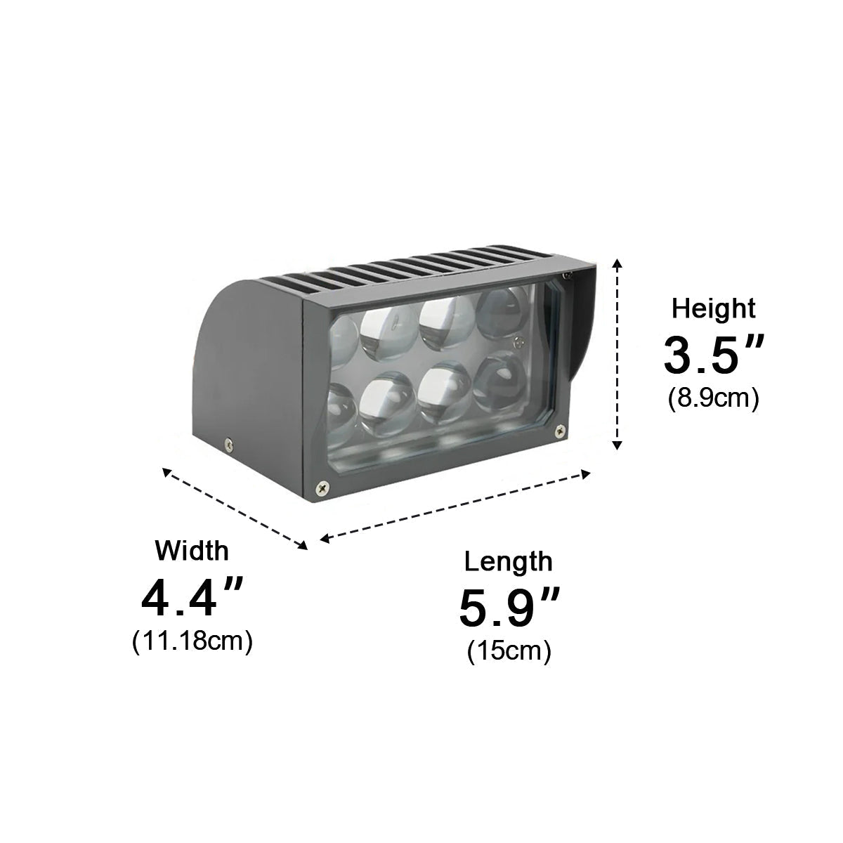 Cascara moderne Aluminium-Fassadenwandleuchte
