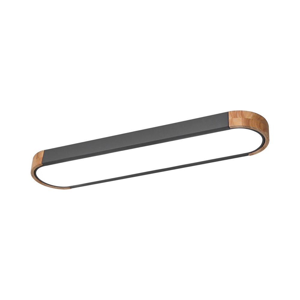 Ovalyn minimalistischer ovaler LED-Deckenleuchte aus Holz