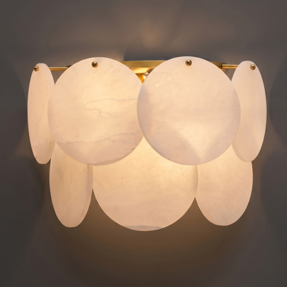 Skulpturale Alabaster-Wandleuchte